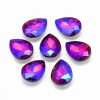 Cabochon gocce in cristallo rosso viola.