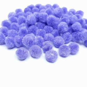 Pom pom per bijoux colore viola chiaro.