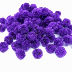 Pom pom per bijoux colore viola scuro.