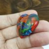 Cabochon hand made cuore in resina, colore verde, rosso, blu.